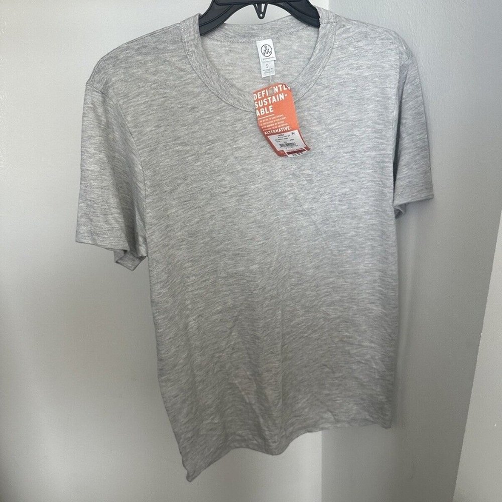ALTERNATIVE APPAREL INC Mens T shirt small Gray 01170C1 LS GO-TO TEE